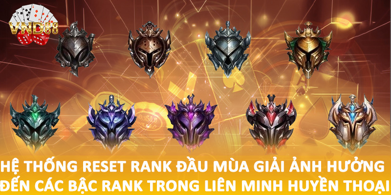 Hệ thống reset rank đầu mùa giải ảnh hưởng đến các bậc rank trong liên minh huyền thoại
